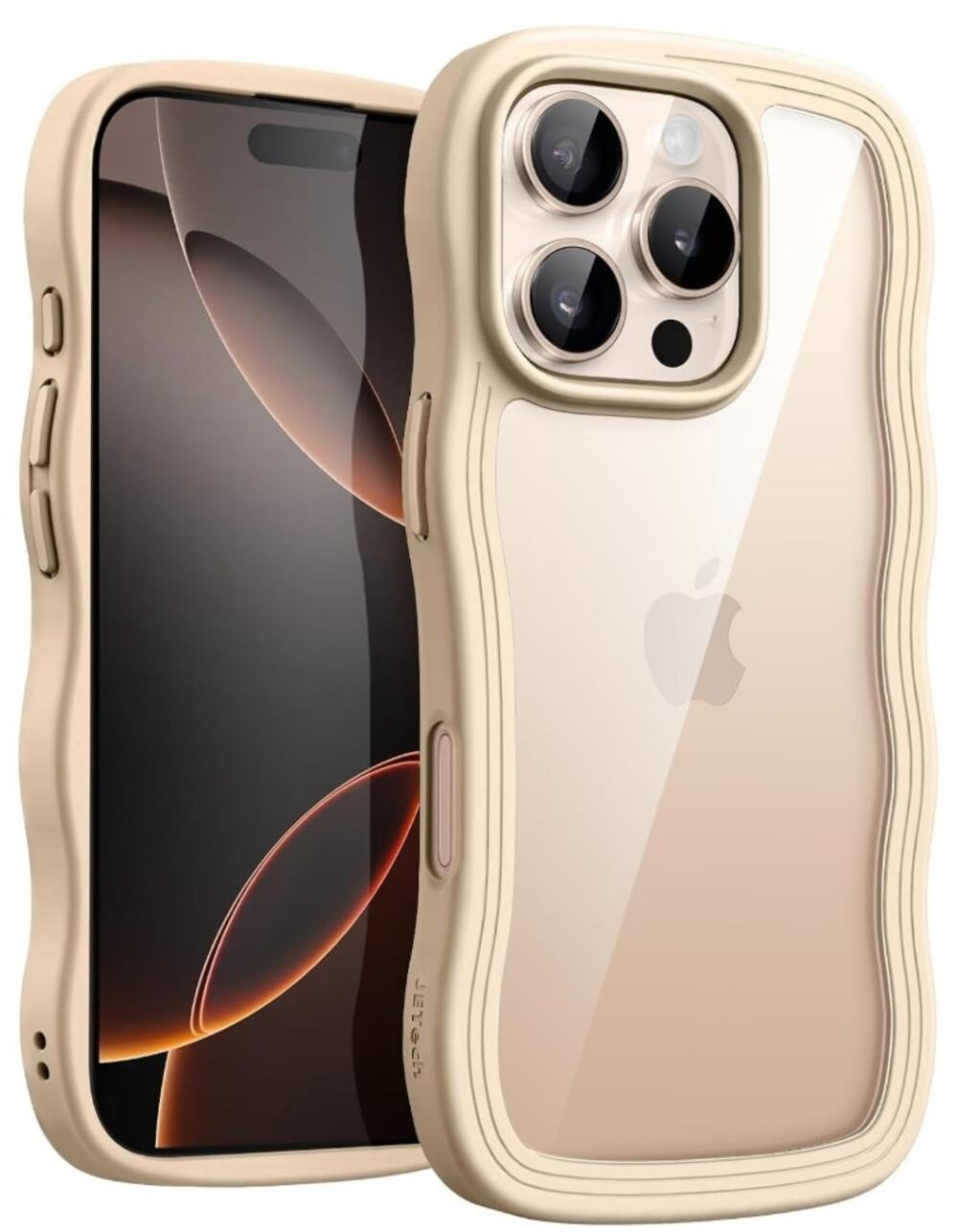 JETech Wavy Case for iPhone 16 Pro Max 6.9 Clear Desert Titanium New